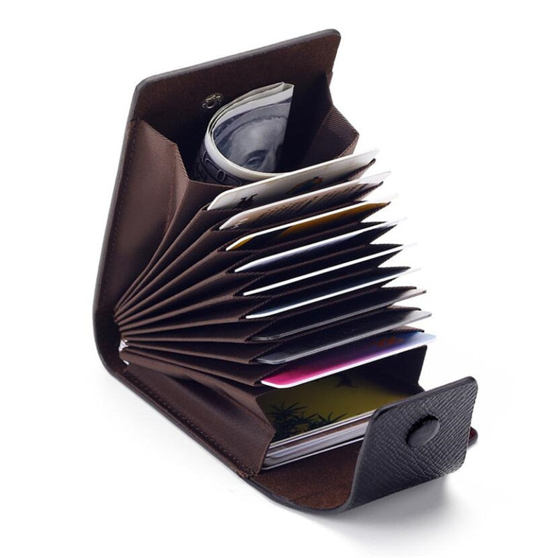 Men Credit Card Holder Leather Purse Wallet for Credit ID Bank Card Holder Women Cardholder Cash Wallet