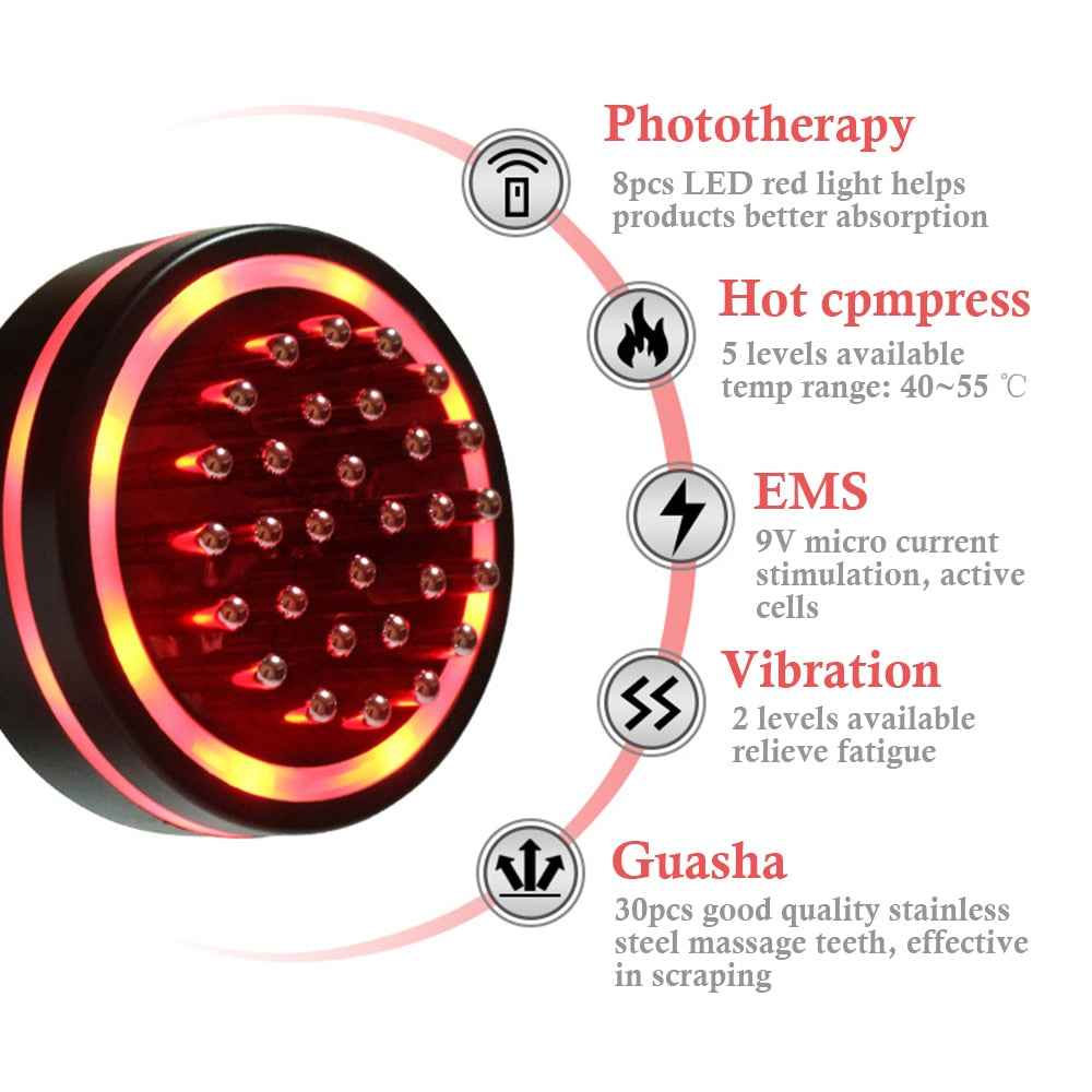 Electric Meridian Scraper Body Massager Detoxification
Warm Back Neck Massage Relax Pain Relief Health Care