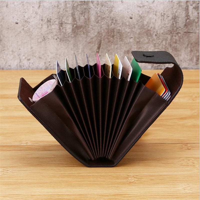 Men Credit Card Holder Leather Purse Wallet for Credit ID Bank Card Holder Women Cardholder Cash Wallet