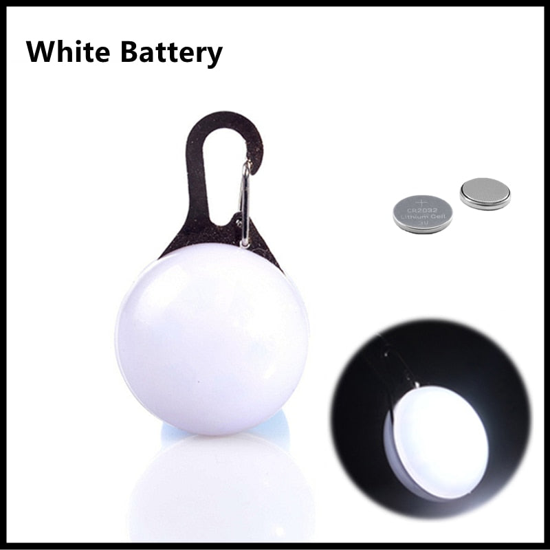 LED Glowing Pendant Flashlight Dog Cat Collar Pet Leads Glow Accessories Collar Night Safety Decor