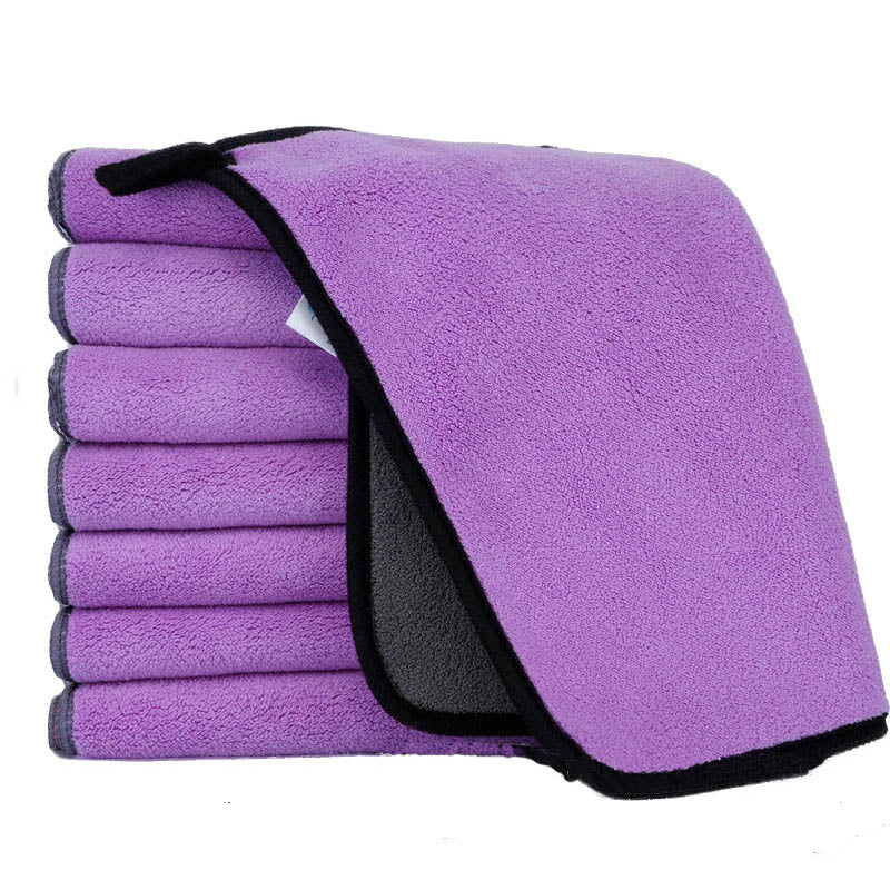 Soft Fleece Pet Towel Puppy Cat Bath Absorbent Quick-Drying Bath Towels Thickened Double-Sided