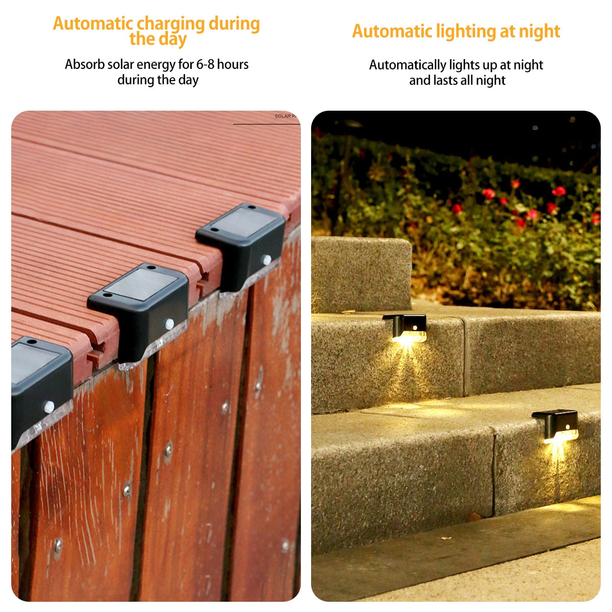 Solar LED Garden Outdoor Lighting Waterproof Solar Step Light Lamp