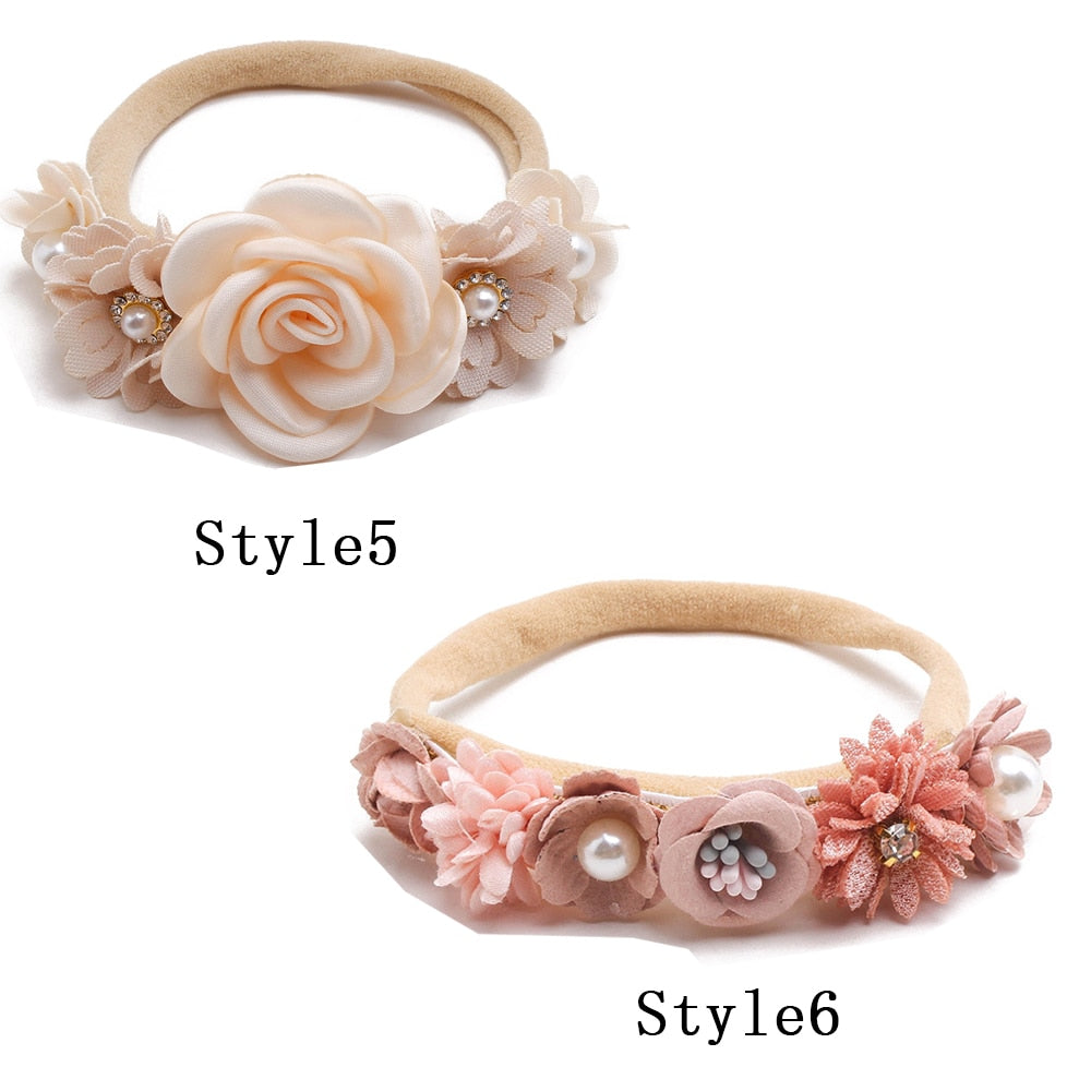 Baby Girl Headband Cute Baby Elastic Hair Band Newborn Head Flower Toddler Headband Headwear Kids Accessories