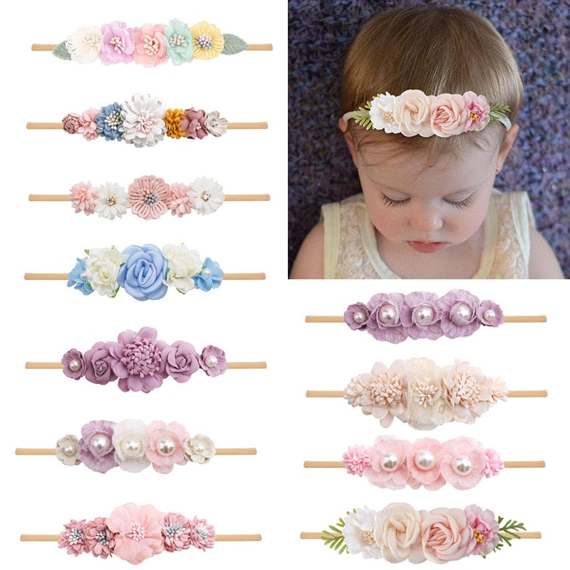 Baby Girl Headband Cute Baby Elastic Hair Band Newborn Head Flower Toddler Headband Headwear Kids Accessories