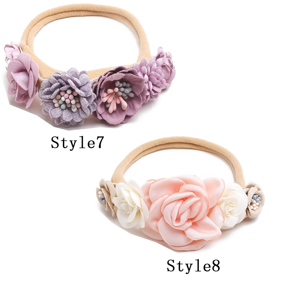 Baby Girl Headband Cute Baby Elastic Hair Band Newborn Head Flower Toddler Headband Headwear Kids Accessories