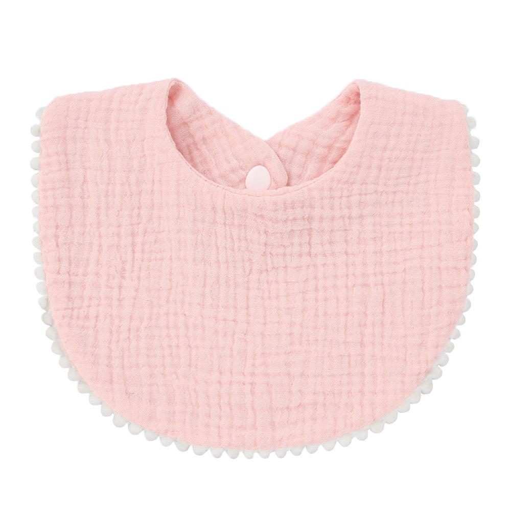 Thickening Cotton Gause Baby Bibs Absorbent Baby Lace Bib Newborn Accessories Burp Cloths