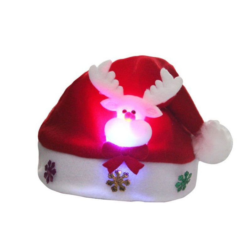 2022 Merry Christmas Hat Snowman ElK Santa Claus Hats For Kids Children Adult