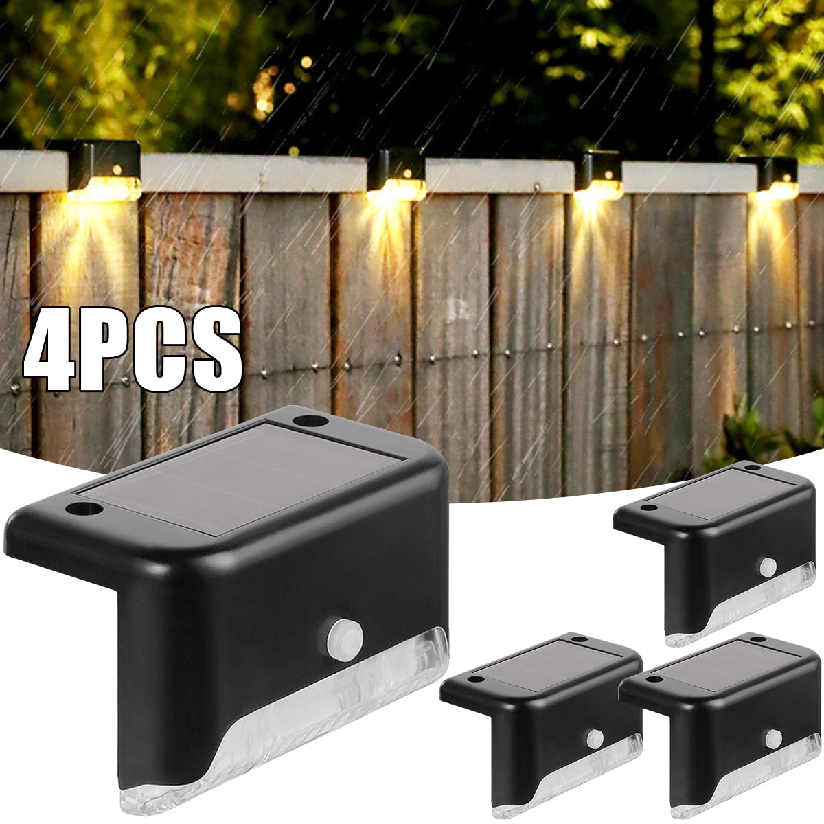 Solar LED Garden Outdoor Lighting Waterproof Solar Step Light Lamp
