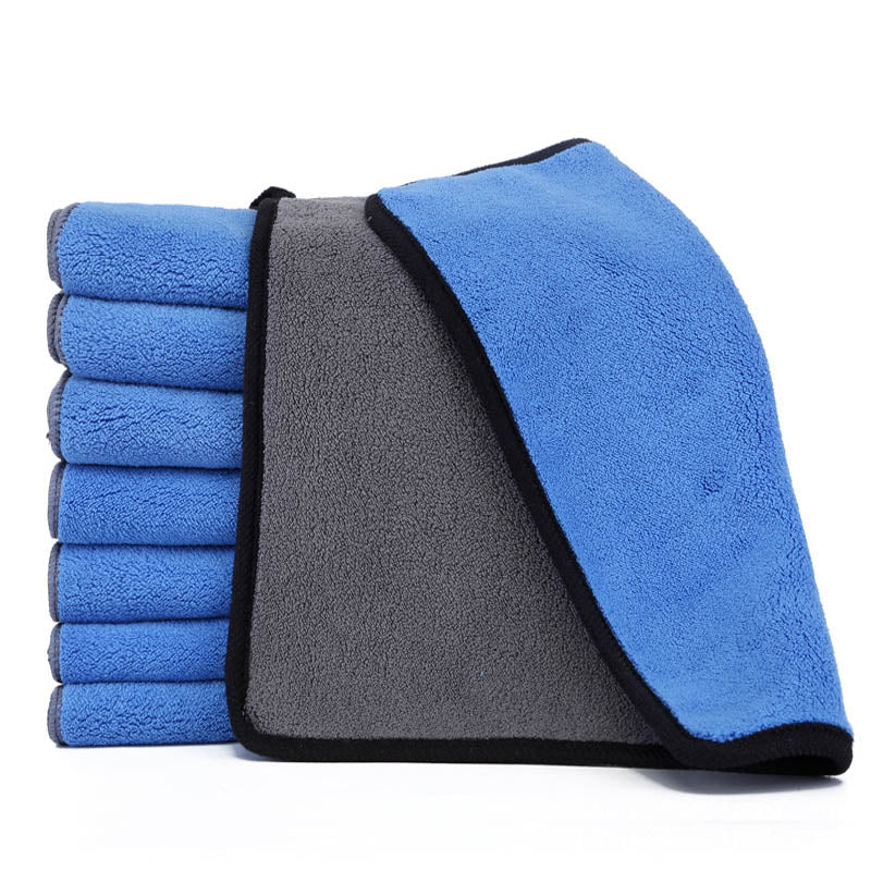 Soft Fleece Pet Towel Puppy Cat Bath Absorbent Quick-Drying Bath Towels Thickened Double-Sided