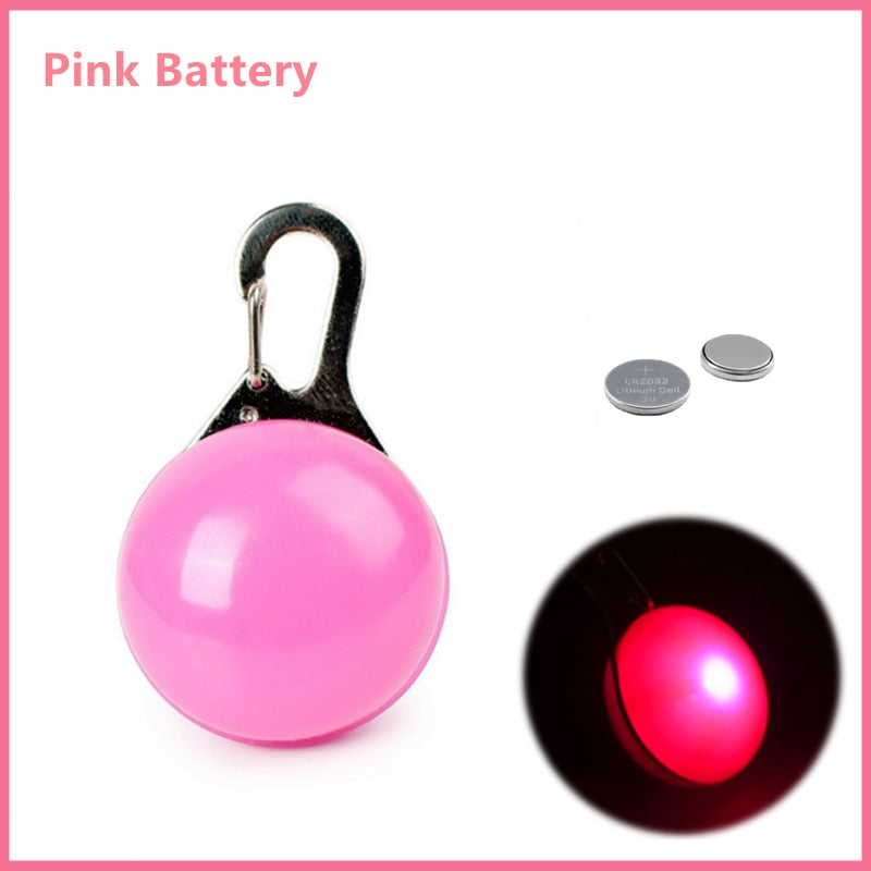 LED Glowing Pendant Flashlight Dog Cat Collar Pet Leads Glow Accessories Collar Night Safety Decor