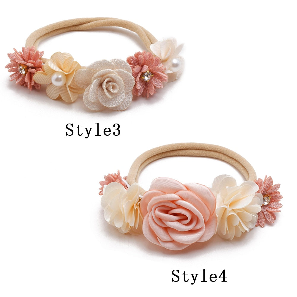 Baby Girl Headband Cute Baby Elastic Hair Band Newborn Head Flower Toddler Headband Headwear Kids Accessories