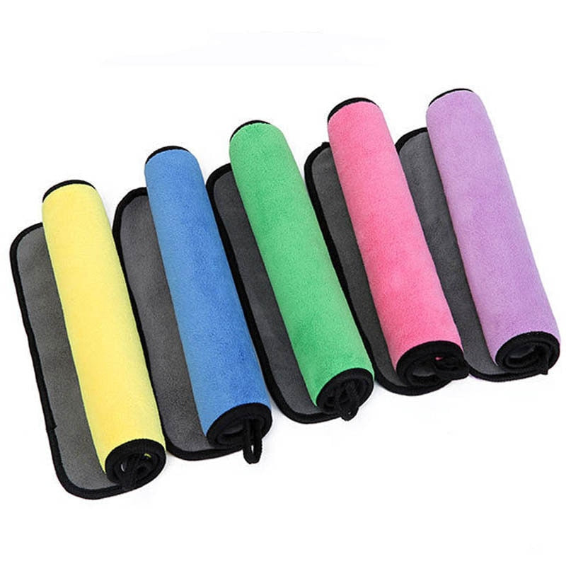 Soft Fleece Pet Towel Puppy Cat Bath Absorbent Quick-Drying Bath Towels Thickened Double-Sided