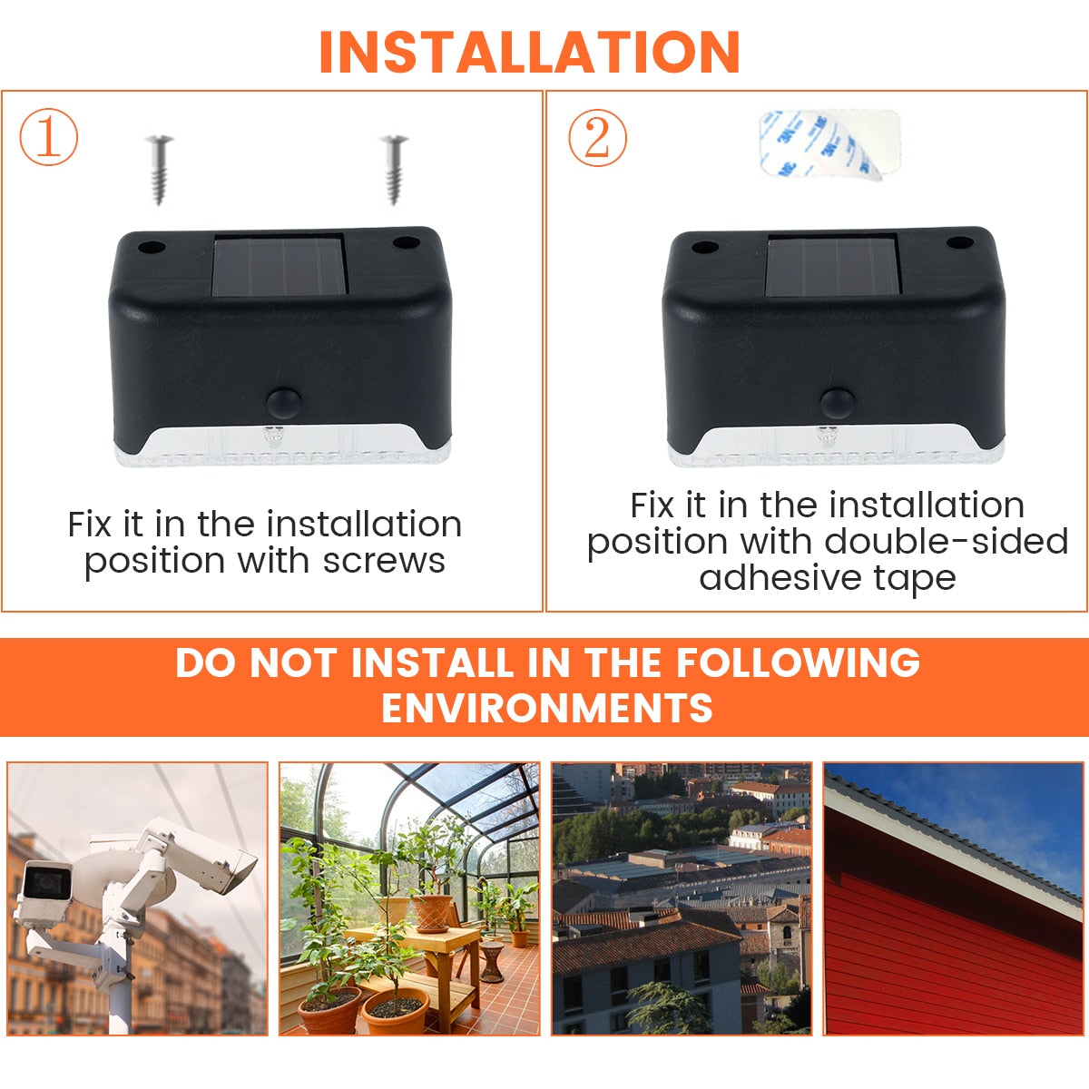 Solar LED Garden Outdoor Lighting Waterproof Solar Step Light Lamp