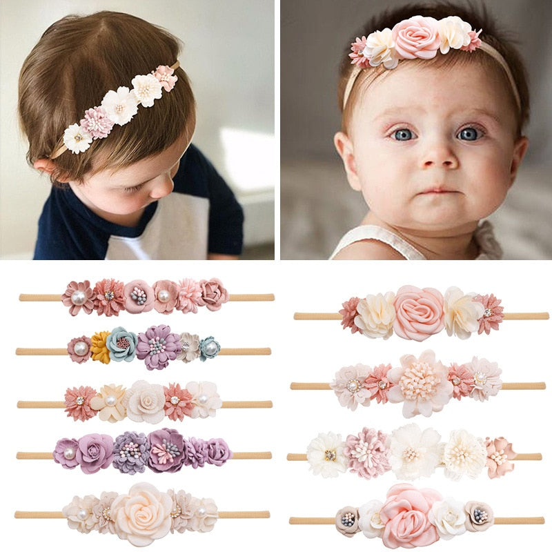 Baby Girl Headband Cute Baby Elastic Hair Band Newborn Head Flower Toddler Headband Headwear Kids Accessories