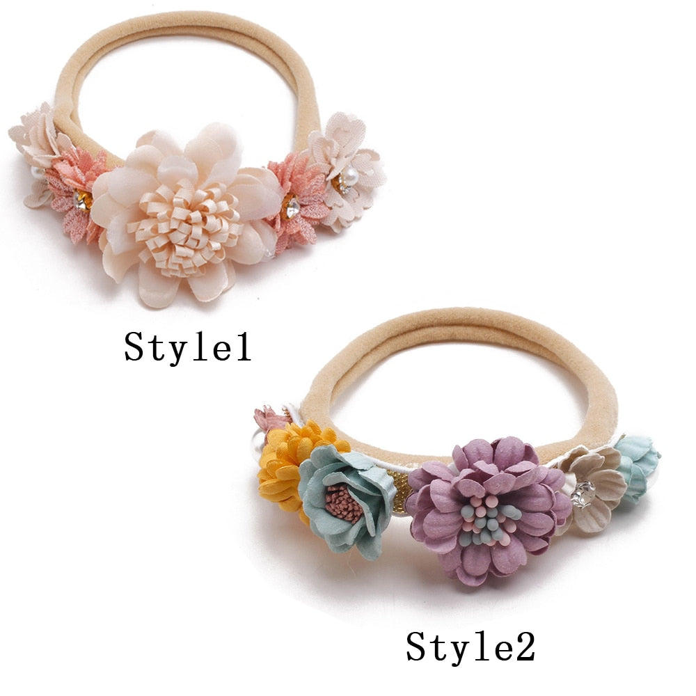 Baby Girl Headband Cute Baby Elastic Hair Band Newborn Head Flower Toddler Headband Headwear Kids Accessories