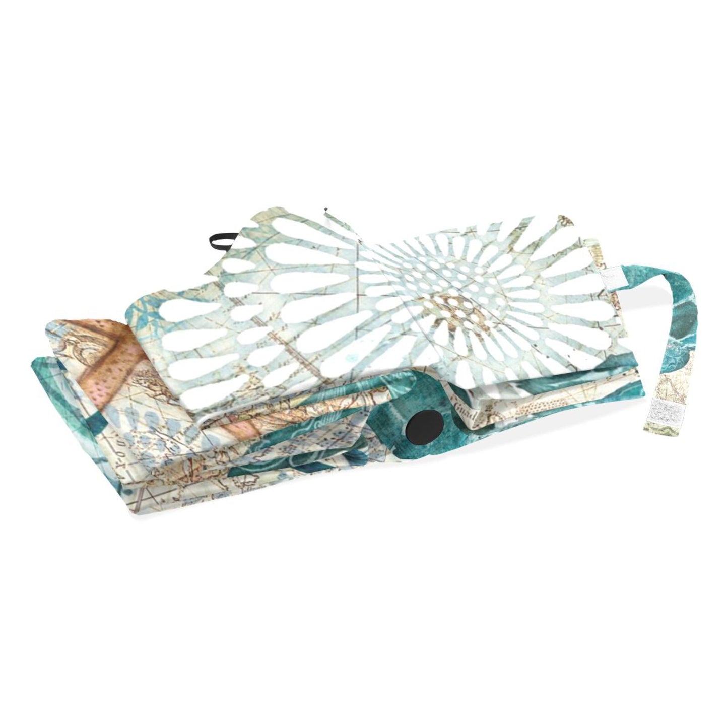 Vintage Ocean Sea Turtle Rain Umbrella Three Folding Umbrella