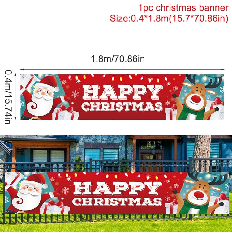 Christmas Outdoor Banner Merry Christmas Decorations For Home 2023