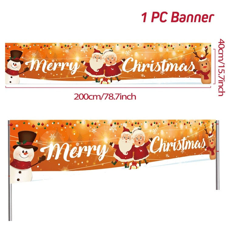 Christmas Outdoor Banner Merry Christmas Decorations For Home 2023