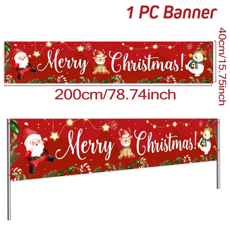 Christmas Outdoor Banner Merry Christmas Decorations For Home 2023