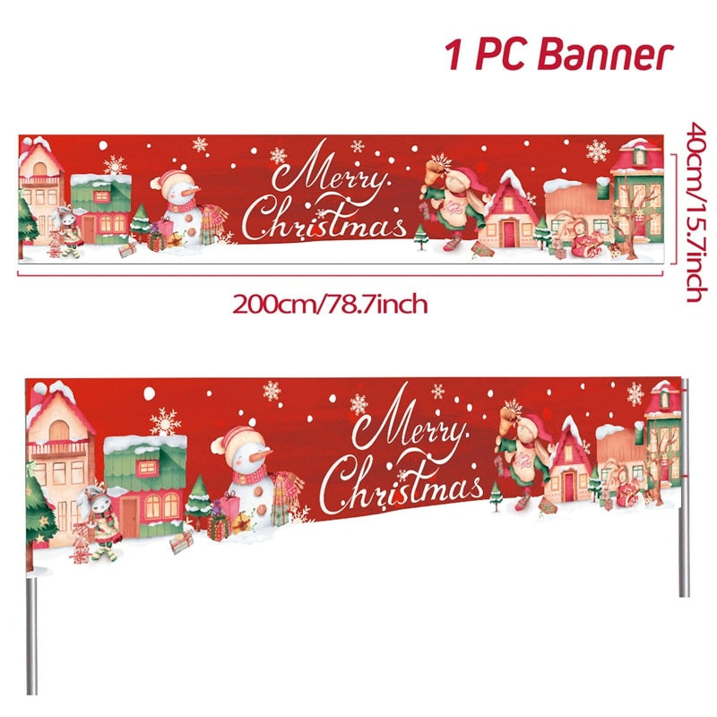 Christmas Outdoor Banner Merry Christmas Decorations For Home 2023