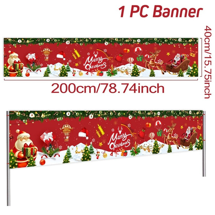 Christmas Outdoor Banner Merry Christmas Decorations For Home 2023