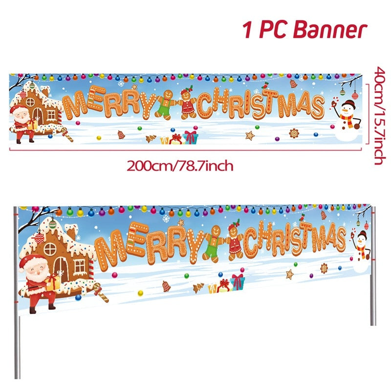 Christmas Outdoor Banner Merry Christmas Decorations For Home 2023