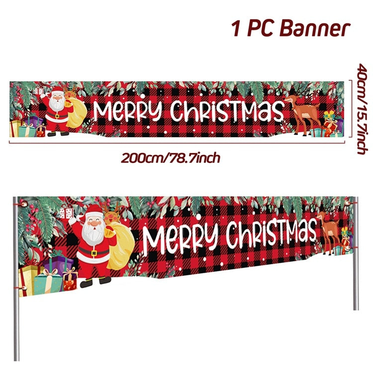 Christmas Outdoor Banner Merry Christmas Decorations For Home 2023