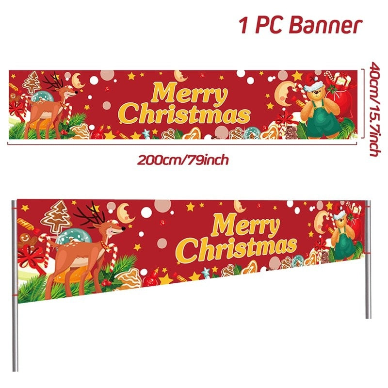 Christmas Outdoor Banner Merry Christmas Decorations For Home 2023