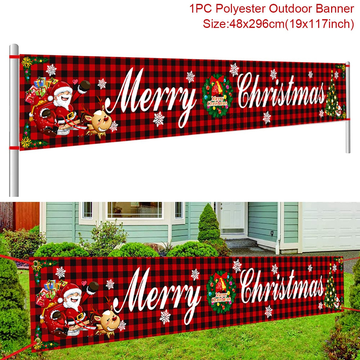 Christmas Outdoor Banner Merry Christmas Decorations For Home 2023