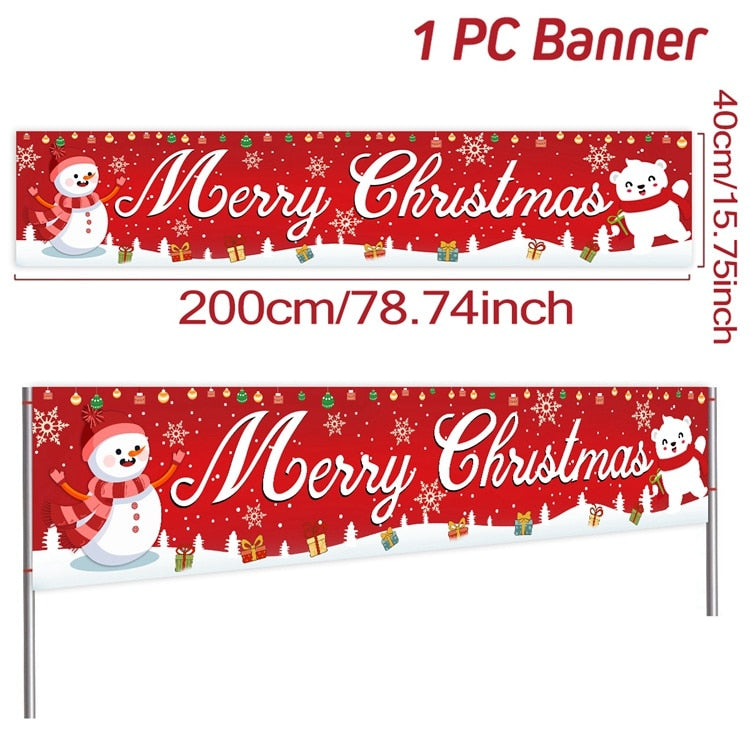 Christmas Outdoor Banner Merry Christmas Decorations For Home 2023