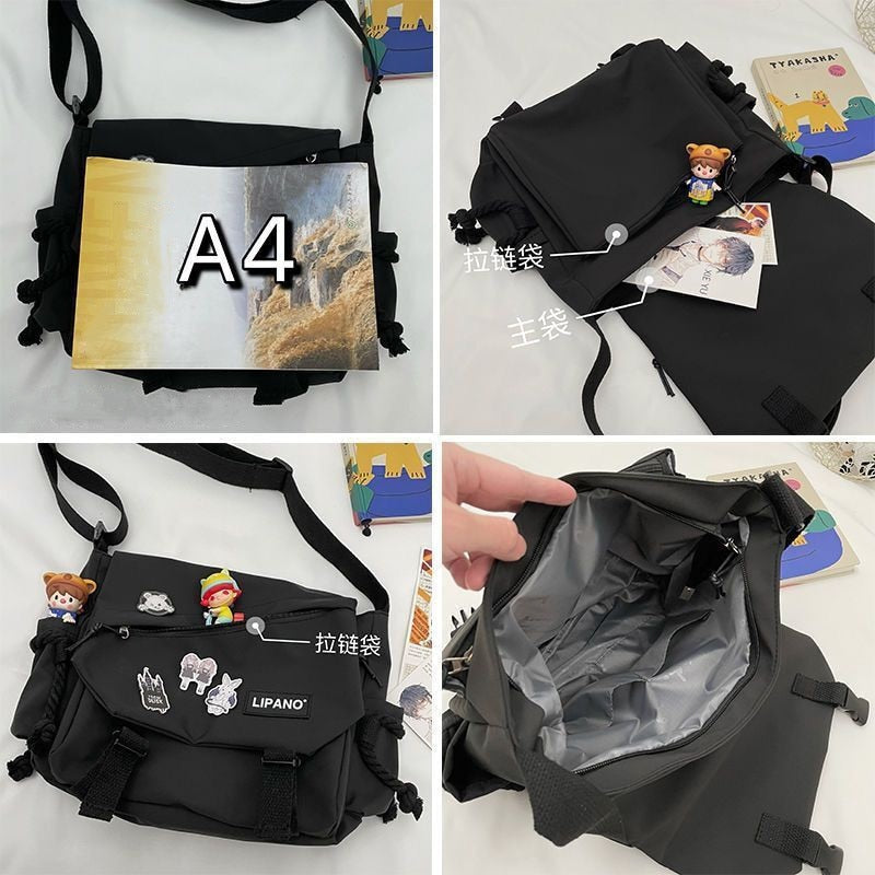 Nylon Handbags Shoulder Bag Large Capacity Crossbody Bags for Teenager Girls Men Messenger Bag Student School Bags Sac