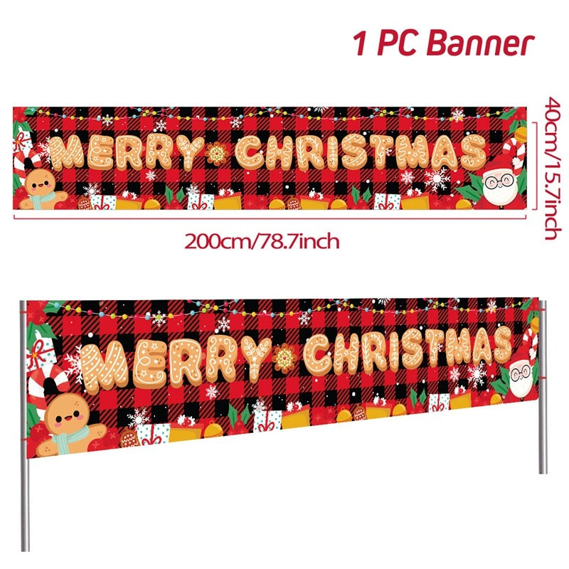 Christmas Outdoor Banner Merry Christmas Decorations For Home 2023