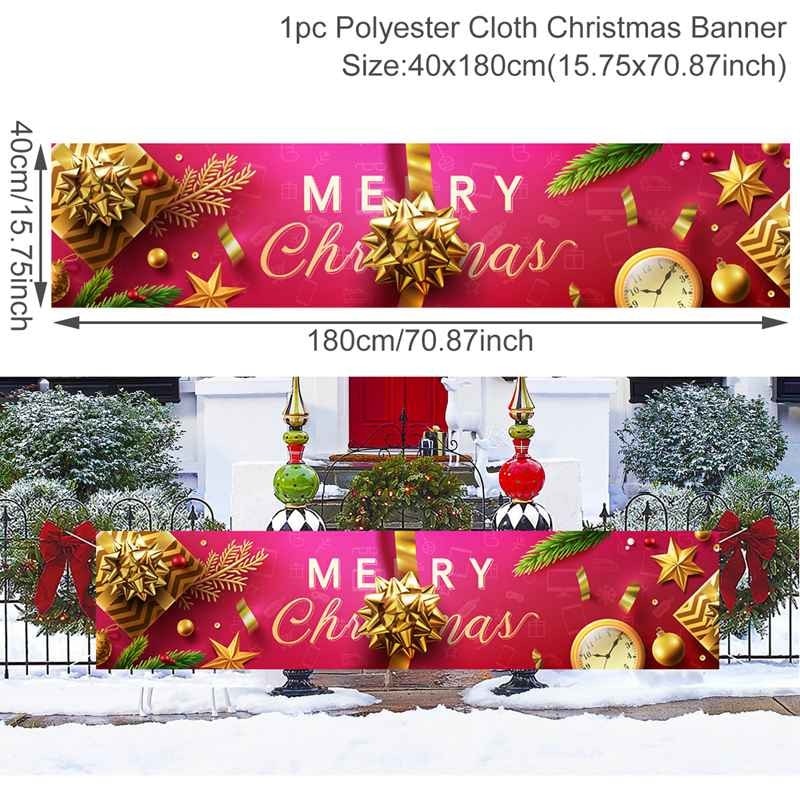 Christmas Outdoor Banner Merry Christmas Decorations For Home 2023