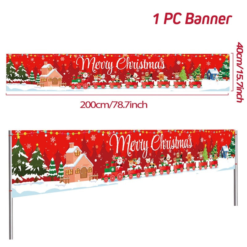 Christmas Outdoor Banner Merry Christmas Decorations For Home 2023