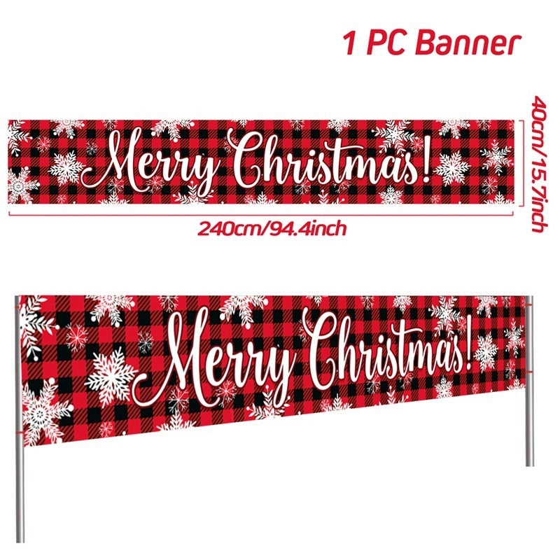 Christmas Outdoor Banner Merry Christmas Decorations For Home 2023