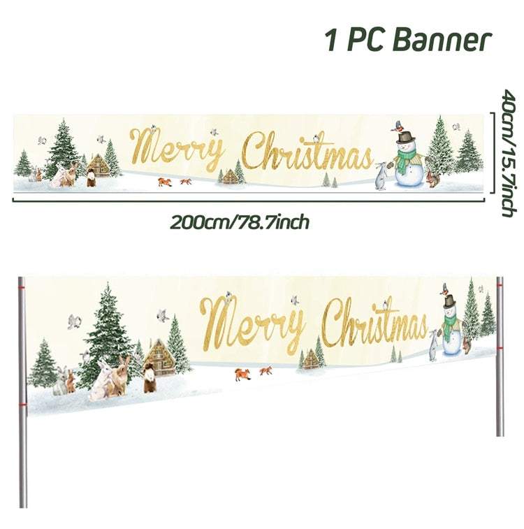 Christmas Outdoor Banner Merry Christmas Decorations For Home 2023