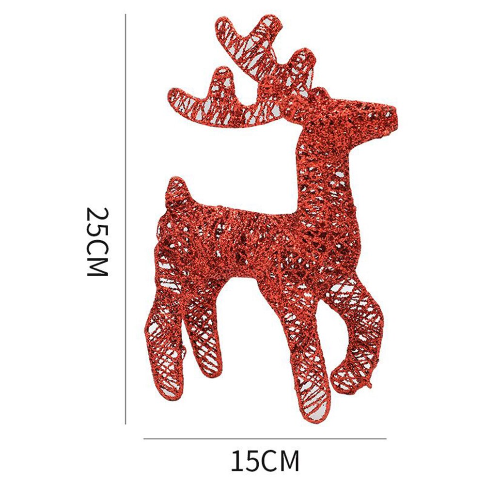 Christmas Decoration Reindeer Ornaments Deer Christmas Tree Scene Decorations For Home Outdoor Decor 15x25CM