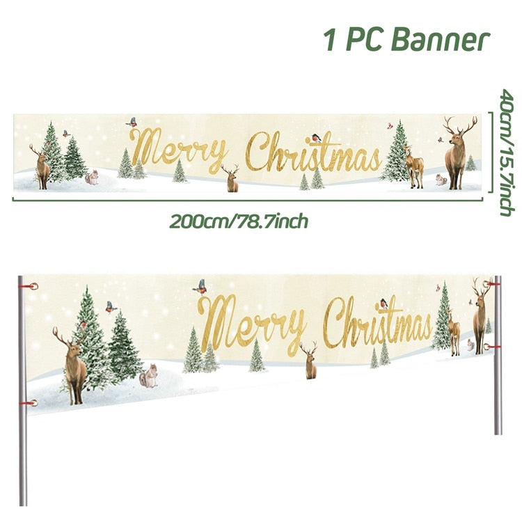 Christmas Outdoor Banner Merry Christmas Decorations For Home 2023