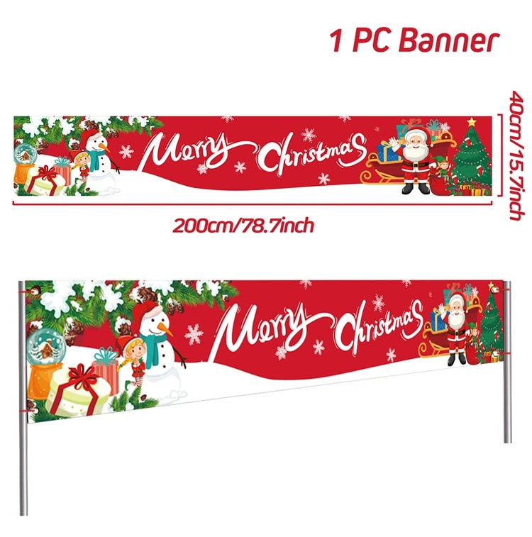 Christmas Outdoor Banner Merry Christmas Decorations For Home 2023