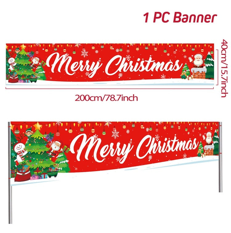 Christmas Outdoor Banner Merry Christmas Decorations For Home 2023