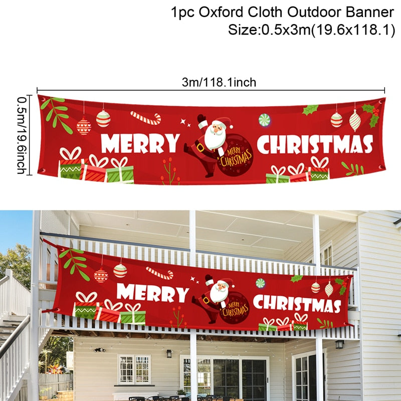 Christmas Outdoor Banner Merry Christmas Decorations For Home 2023