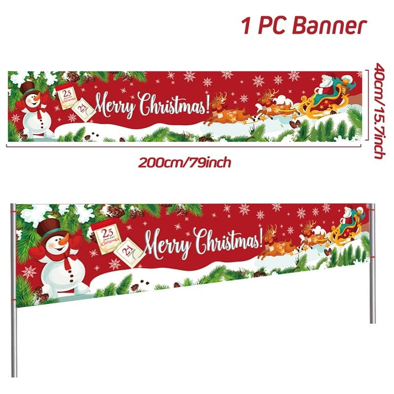 Christmas Outdoor Banner Merry Christmas Decorations For Home 2023