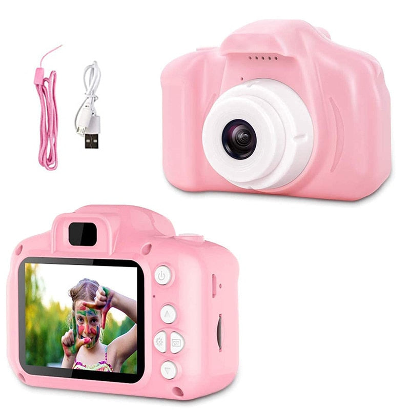 Children&#39;s Camera Waterproof 1080P HD Screen Camera Video Toy 8 Million Pixel Kids Cartoon Cute Camera Outdoor Photography Toy