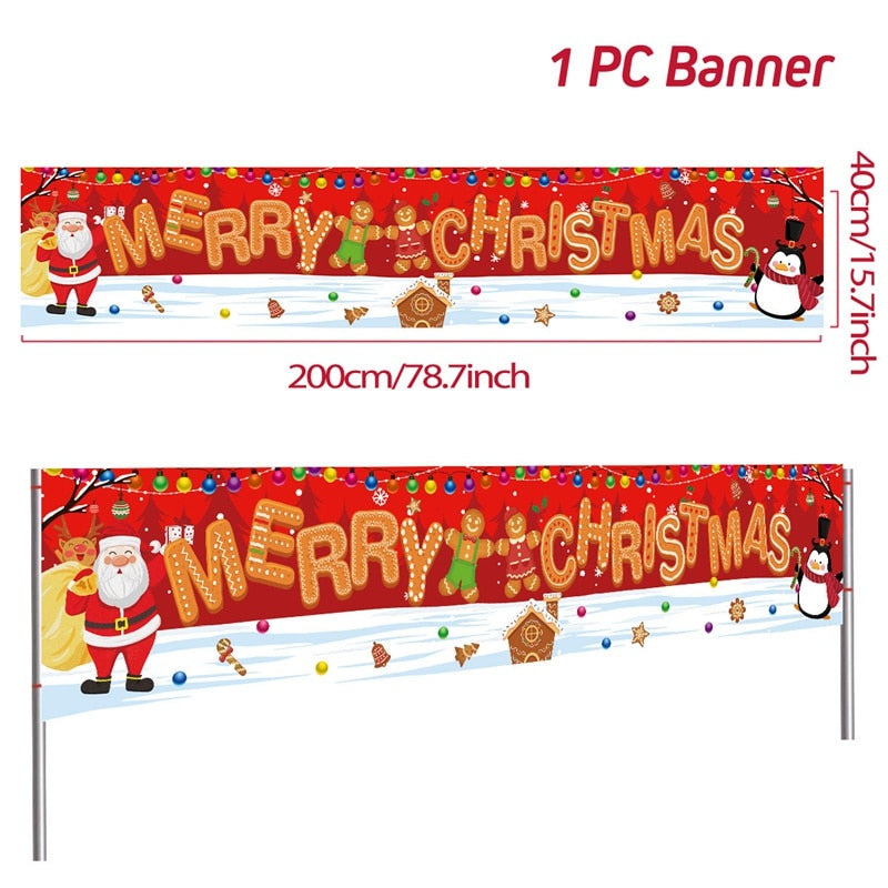 Christmas Outdoor Banner Merry Christmas Decorations For Home 2023