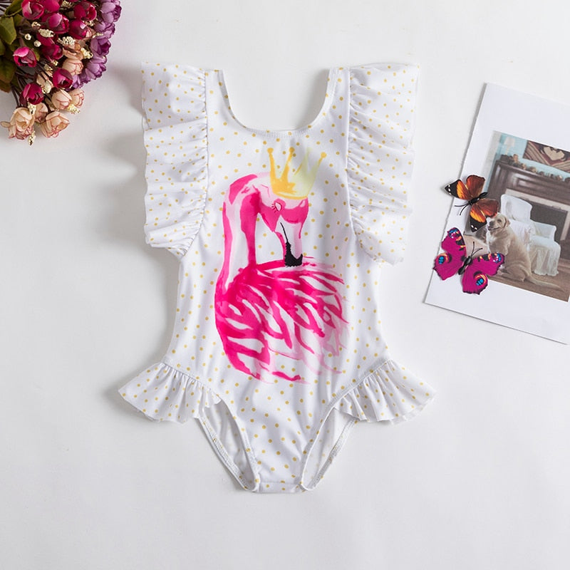 Girls Swimsuit One Piece Swimsuit 1-5T Girl Sleeveless Swimming Wear Rainbow Mermaid Swimwear For Children Summer Bathing Suits