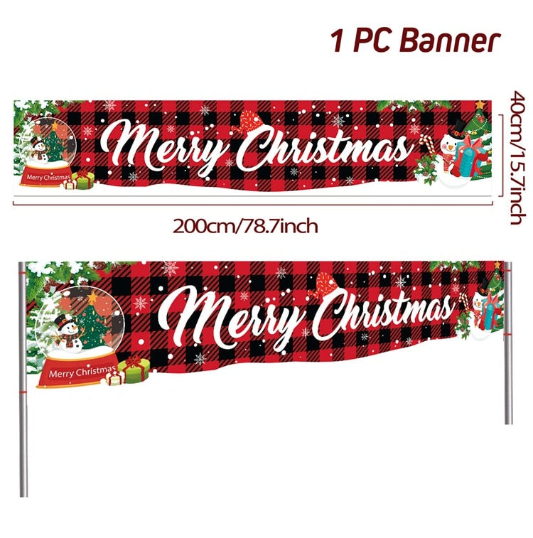 Christmas Outdoor Banner Merry Christmas Decorations For Home 2023