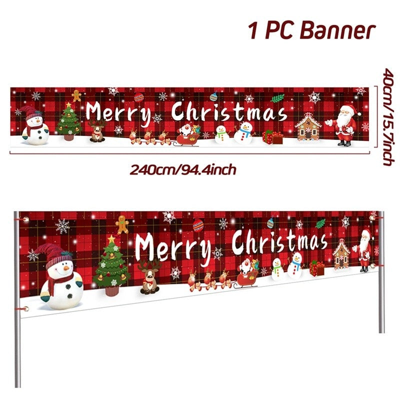 Christmas Outdoor Banner Merry Christmas Decorations For Home 2023