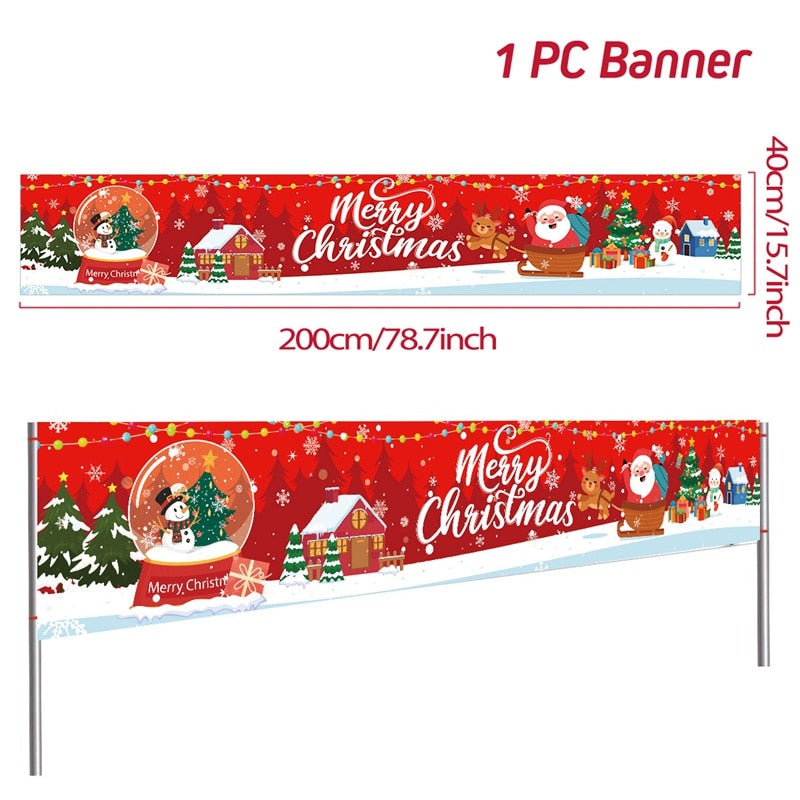 Christmas Outdoor Banner Merry Christmas Decorations For Home 2023