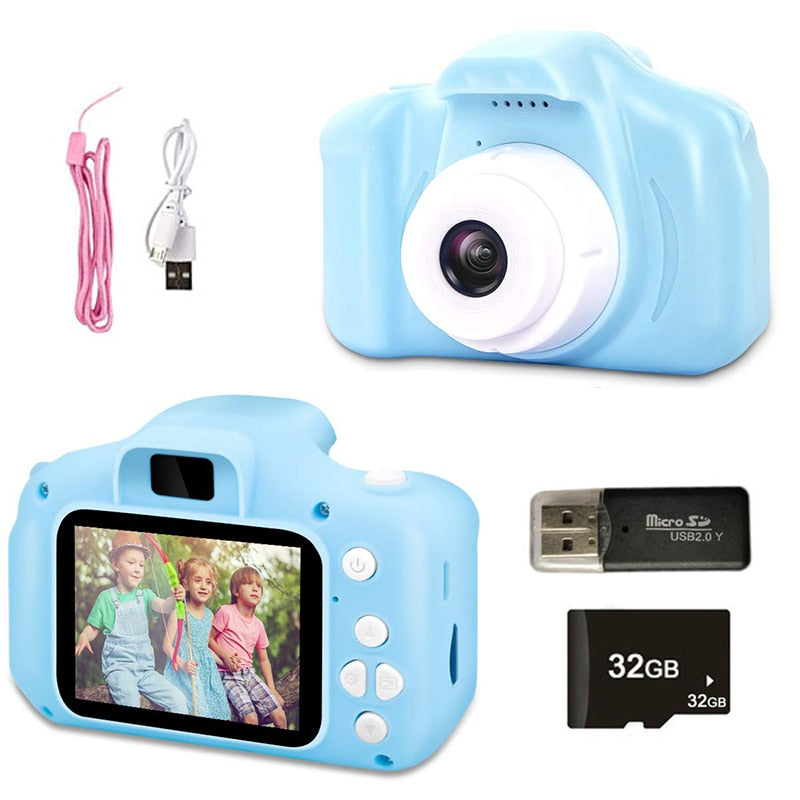 Children&#39;s Camera Waterproof 1080P HD Screen Camera Video Toy 8 Million Pixel Kids Cartoon Cute Camera Outdoor Photography Toy