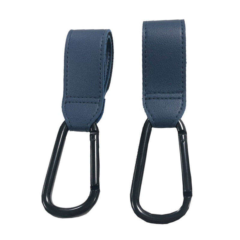 1/2pcs PU Leather Baby Bag Stroller Hook Pram Rotate 360